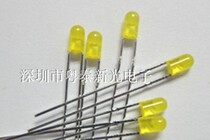 3MM yellow hair yellow no side F3 yellow light LED light emitting diode light pearl bright without edge long foot indicator light