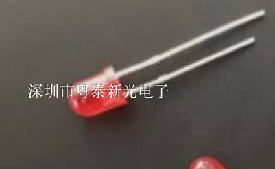 Plug-in LED light pearl 4MM red hair red short foot F4 red light red bright red light red light straight insert LED light