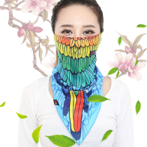 Wild color outdoor sunscreen bib cover bicycle riding headscarf mask UV triangle towel for men and women neck guard
