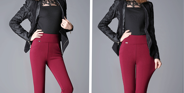 Mùa thu và mùa đông 200 pounds quần legging và nhung chín điểm quần dài cạp cao mặc size lớn giảm béo của phụ nữ mm thời trang nữ