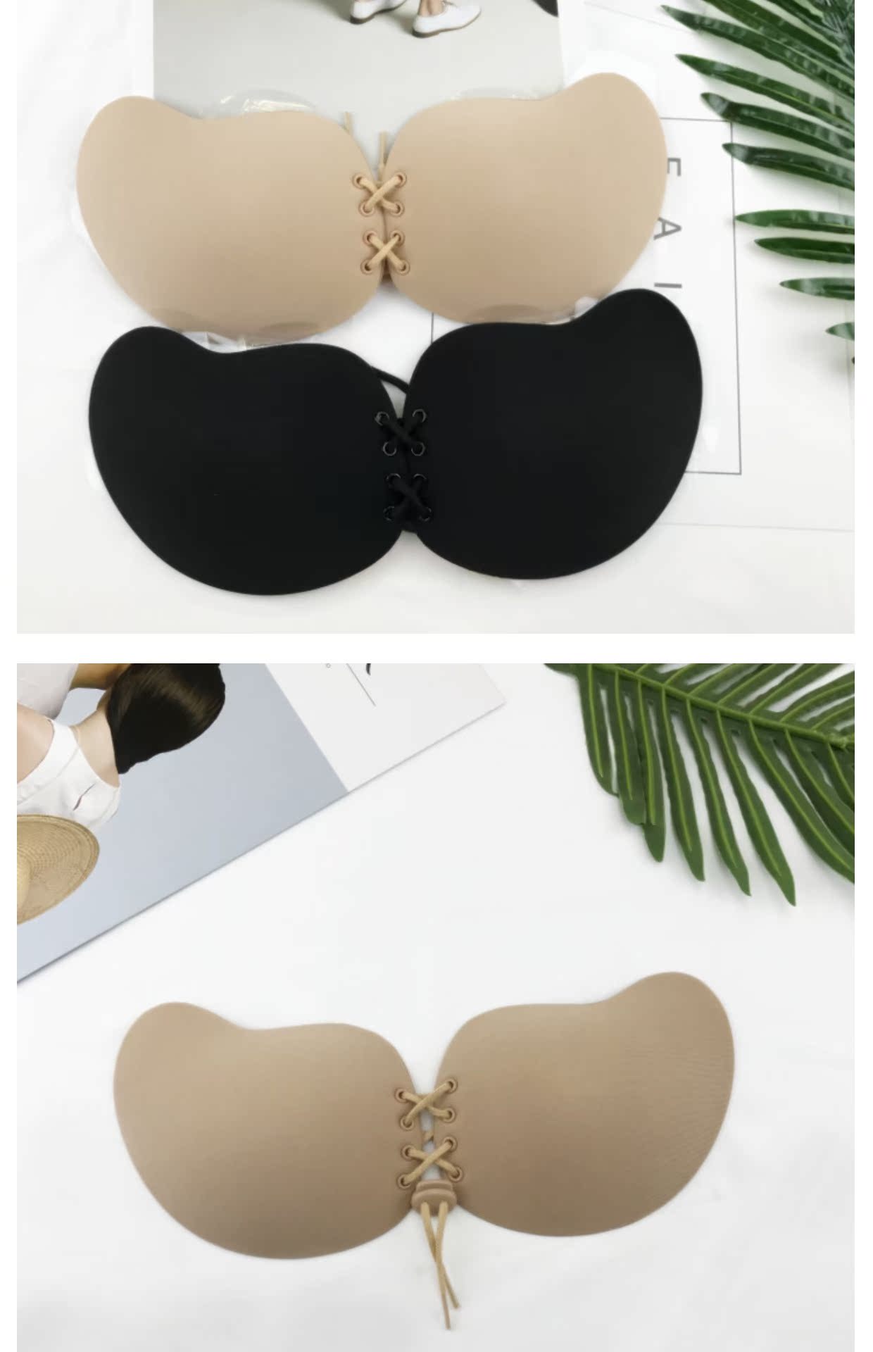 Đồ lót vô hình thu thập chống trượt áo ngực nữ silicone ngực dán núm vú quây ngực mỏng pad bên bờ biển cần thiết áo nâng ngực