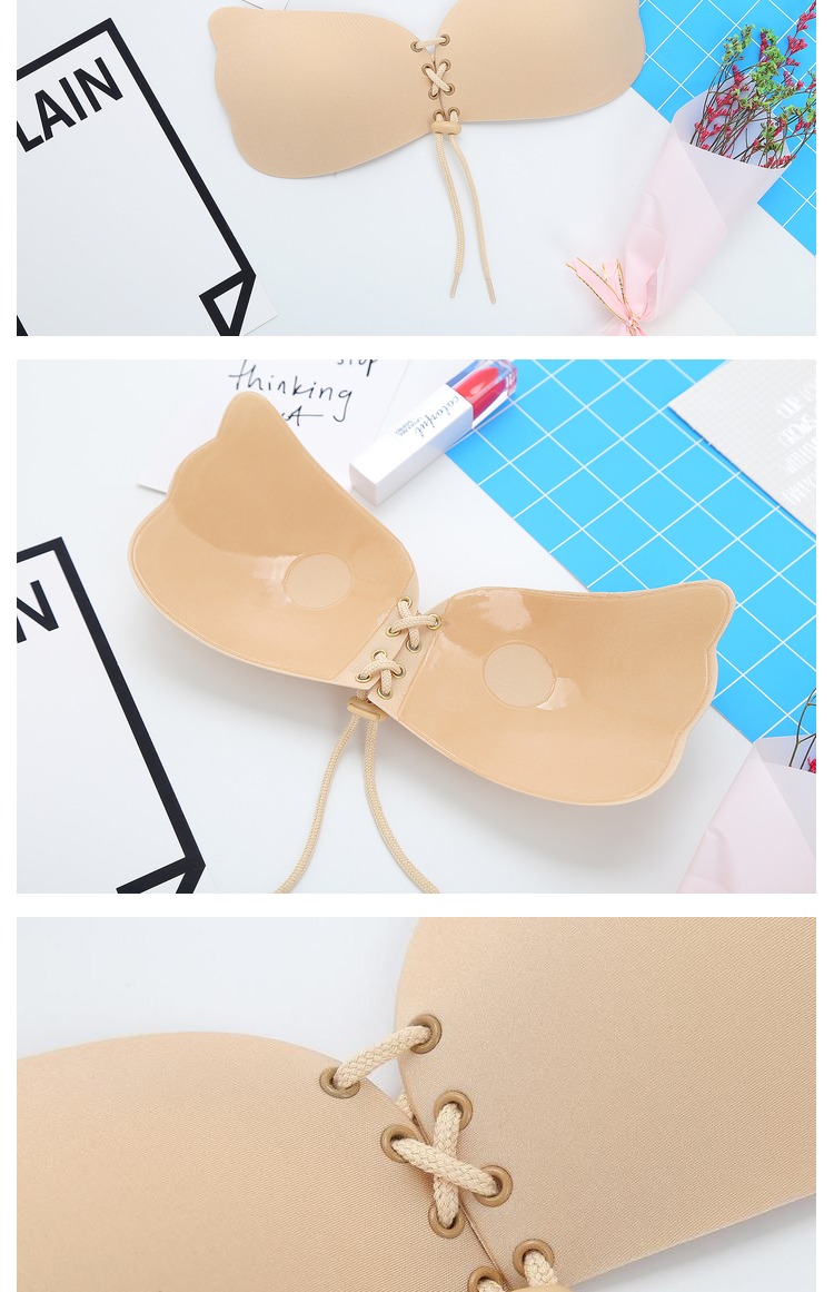 Nữ thần gợi cảm silicone vô hình áo ngực dán đám cưới dày lên chống trượt trên núm vú dính vẻ đẹp trở lại đồ lót quây miếng dán đầu nhũ hoa