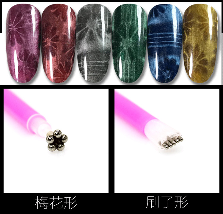 Nail Art Cat Eye Magnet Magnet Cat Eye Gel Plum Blossom Fancy Hình 5d Công cụ Magnet Magnet đầy màu sắc - Công cụ Nail kìm cắt móng tay