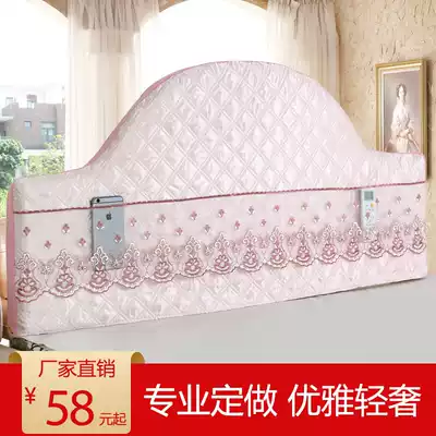 Custom-made bed hood cover European-style irregular old-fashioned padded fabric semi-circular arc shaped dust-proof backrest protective cover