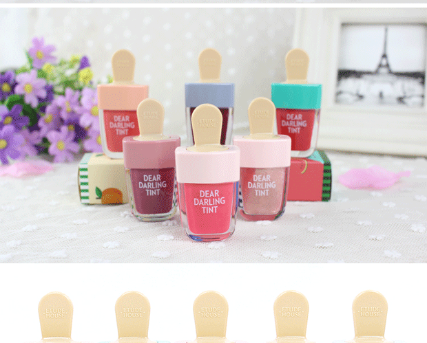 Hàn Quốc Etude House thân yêu kem kem popsicle kem kem môi son bóng son bóng - Son bóng / Liquid Rouge 	son bóng glasting water gloss	