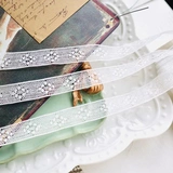 100 Ультра -тонкие белые мелкие хлопчатобумажная нить Полая тканая плетеная детская кружева координаты ручной работы