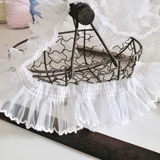 Органная пушистая юбка, черные уши, детская одежда, кружевные аксессуары, собачьи зубы, кружевная юбка, ингредиенты одежды 5 см 5 см