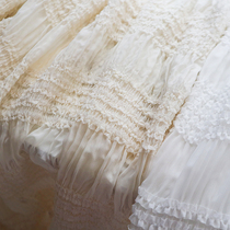 Accordion pleated chiffon small row pressed wrinkle three-dimensional clothing design clothing fabric fabric