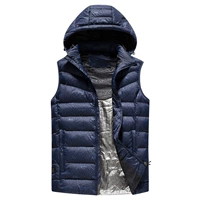 Mùa đông 2019 thông minh gây sốt nam giới xuống vest sản phẩm mới giản dị ấm áp mũ trùm đầu có thể tháo rời áo vest nam - Áo thể thao áo khoác tập gym