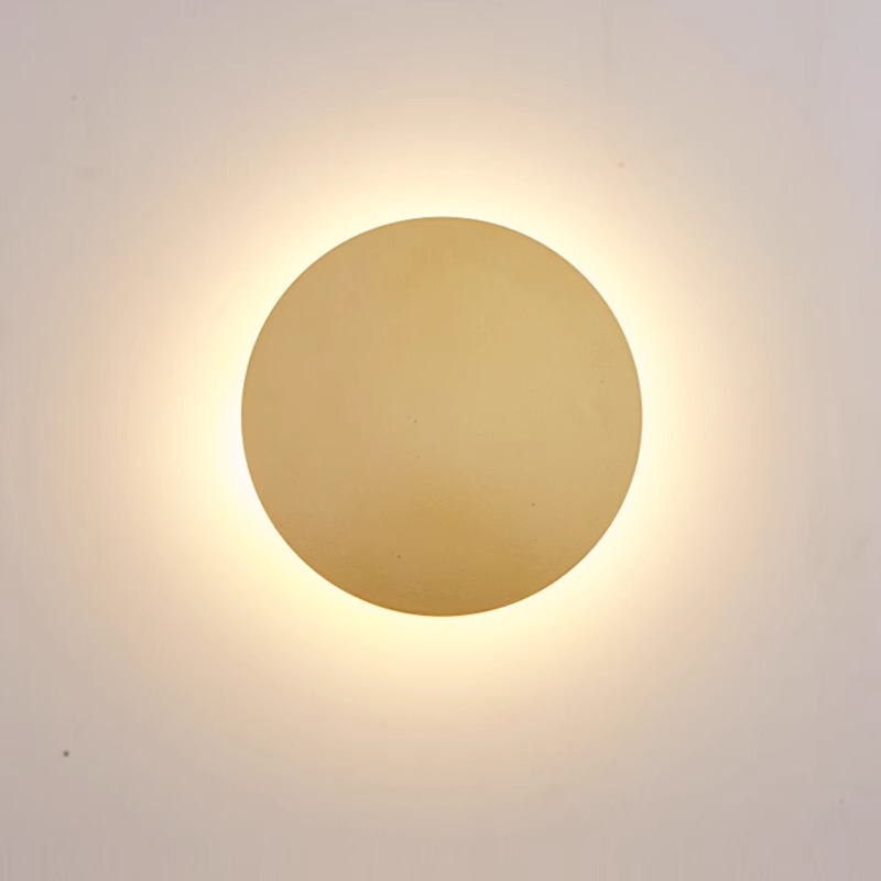 Round Led Wall Lamp Bedroom Bedside Lamp Simple Modern Living Room Background Wall Nordic Corridor Gold Stylish Staircase
