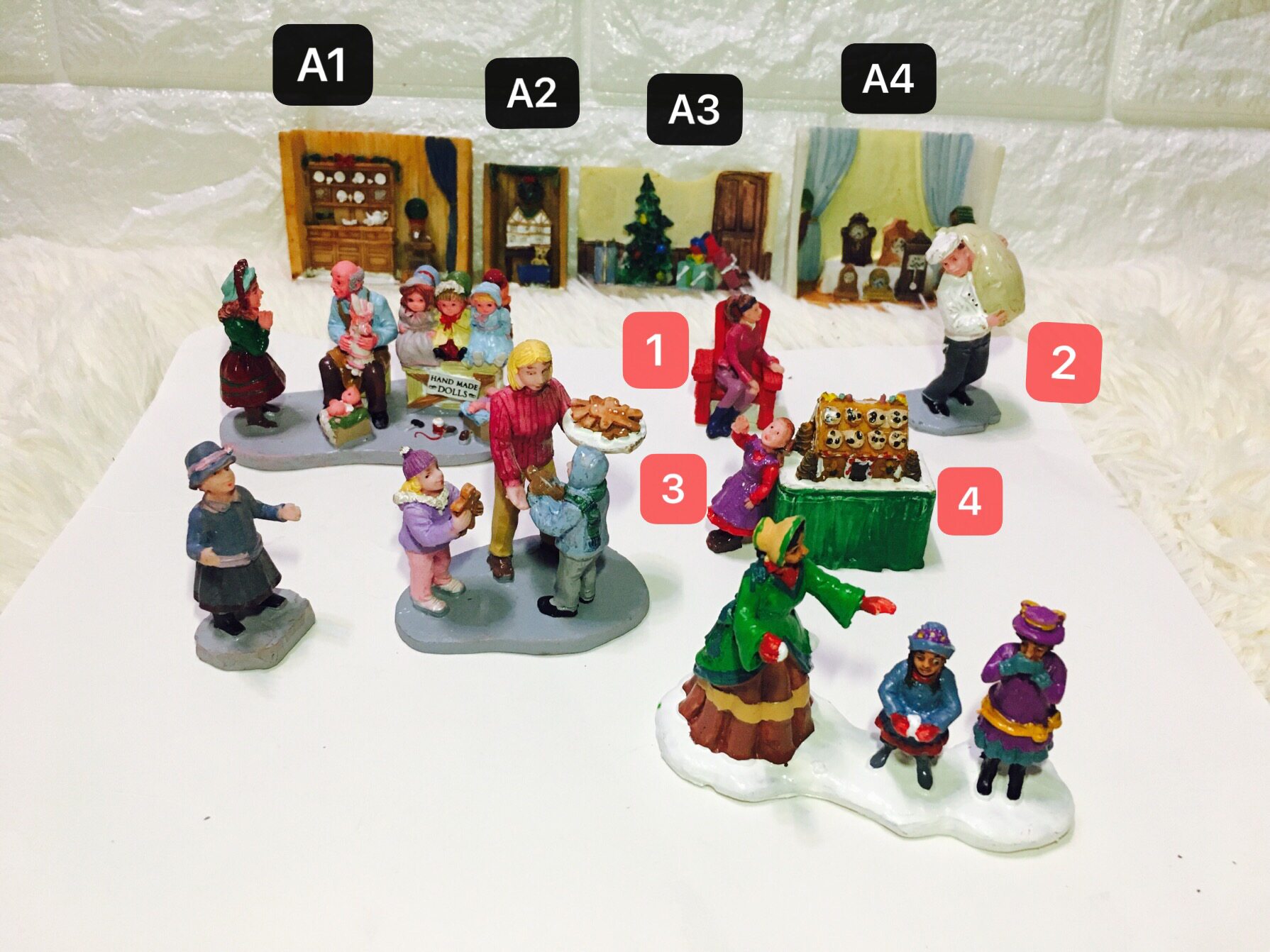 Foreign Trade Export Indoor Gingerbread characters and furniture windows weaving cloth dolls to lose snowball cute parts
