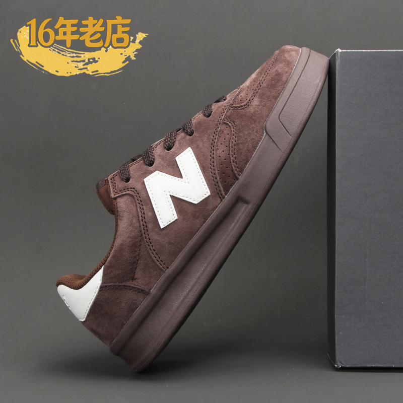 Authentic Nb Sneakers Men's Shoes Summer 2026 New Model 303 Retro Brown Breathable Leather N-Logo Shoes Men's Flat Shoes Women's