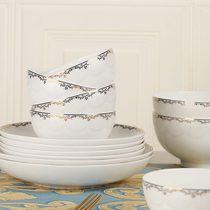 Tangshan Longchang bone porcelain tableware Champs Elysees rice bowl soup bowl small spoon European Bowl single household parts