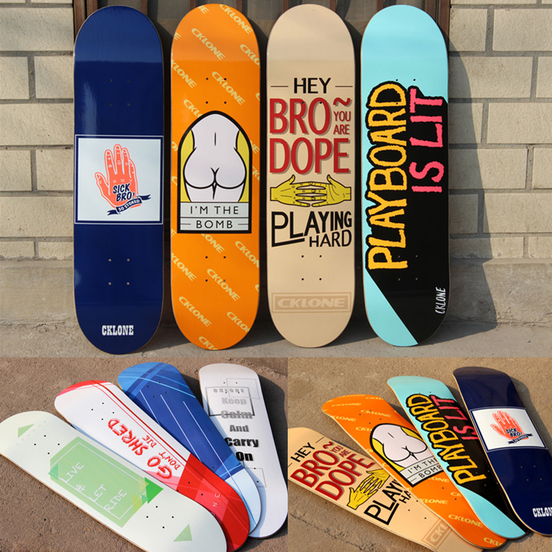 Zero skateboard CKLONE skateboard surface professional double-up skateboard light board Seven-layer plus maple cold-pressed light board