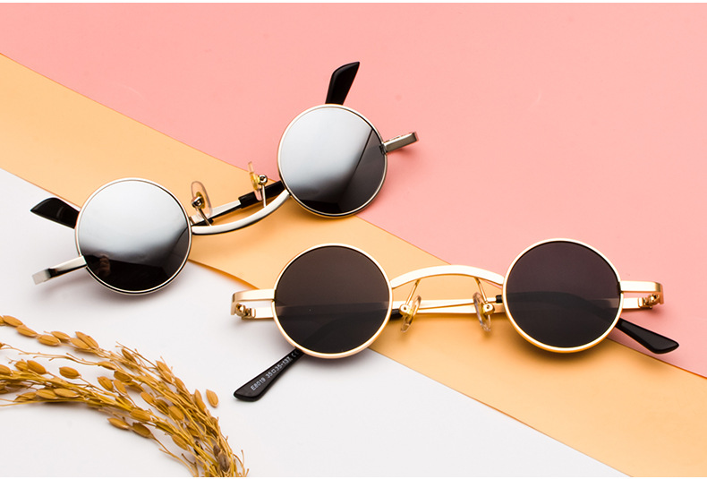 Jingyan siêu nhỏ retro kẻ phản bội kính Prince gương nhỏ tròn kính râm kính đồ chơi
