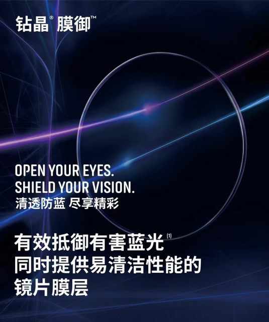 Essilor lens myopia 1.67 diamond crystal film clean anti-blue light film rock wear-resistant A4 eighth generation discoloration official ຂອງແທ້