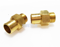 Hexagon inner and outer threaded through hole copper column pressure gauge joint pressure gauge conversion joint copper step inner and outer wire joint