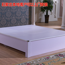 Solid Wood storable bed box bed bed frame hydraulic rod bed box