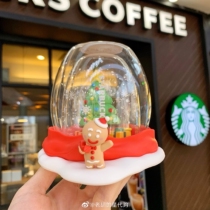 Starbucks Cup 2019 Christmas Cup Gift Transport Shape Coaster Double Glass Cup Set Gingerbread Man Christmas Tree