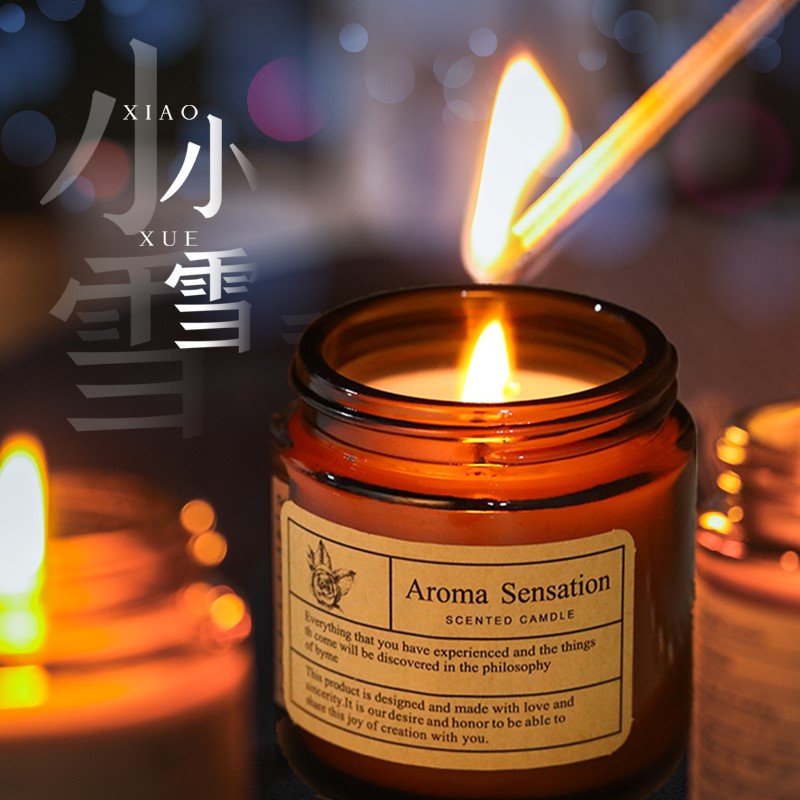 Essential oil scented candles home indoor lasting fragrance soothe the nerves sleep bedroom romantic fragrance birthday gift