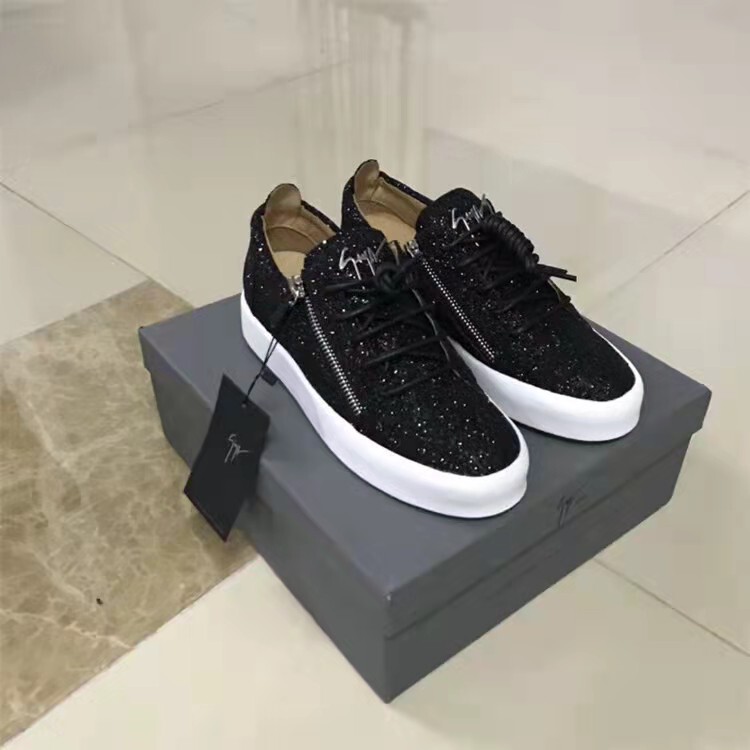 European and American 26 New Trendy Shoes Gzc Low-Top Casual Shoes Black Sequins White Clog Sole Casual Sports Shoes