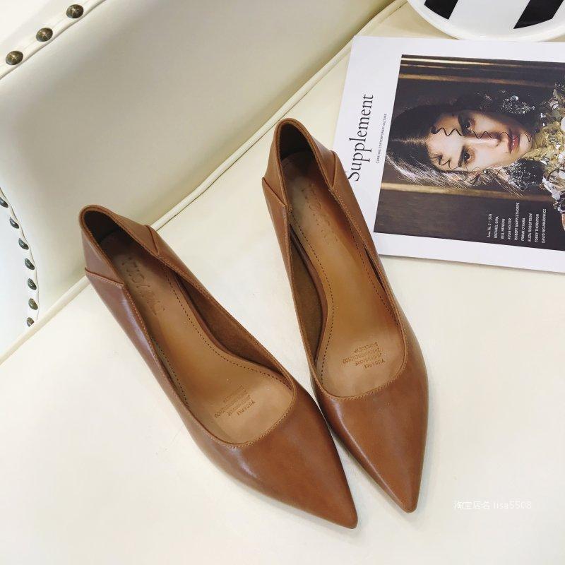 Yudapai New Fashion Pointed Toe Shallow Slip-On Half-Mules Soft Leather Two-Way High Heel Stiletto Work Shoes for Women Yudapai New Fashion Pointed Toe Shallow Slip-On Half-Mules Soft Leather Two-Way High Heel Stiletto Work Shoes for Women