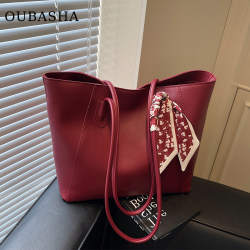 High-End Large-Capacity Red Bag for Women 2026 New Style Wedding Shoulder Tote Bag Suitable for Daily Use Bride Wedding Bag