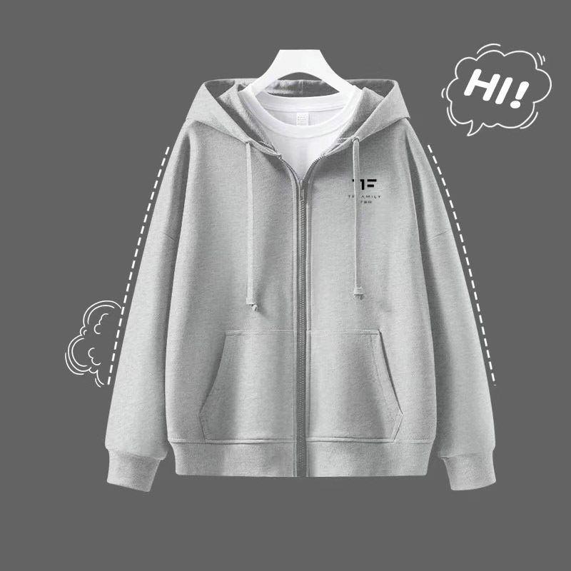 Tf Family Fourth Generation Same Style Jacket for Female Students, Loose Hooded Zipper Autumn and Winter New Model Zuo Qiheng Wang Lujie Jacket Tf Family Fourth Generation Same Style Jacket for Female Students, Loose Hooded Zipper Autumn and Winter New Model Zuo Qiheng Wang Lujie Jacket