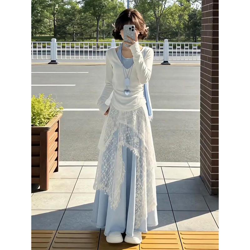 Korean Style, Very Pretty Early Spring Dress for Women, 2026 New Model, Early Summer Outfit for Petite Women, Long Dress Set