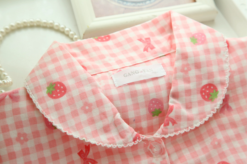 Mùa xuân và mùa hè mới của gia đình mẹ trang bị đồ ngủ bằng vải cotton cho bé bộ pijama