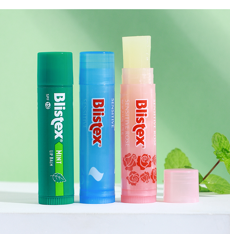 Son dưỡng môi chống nắng Blistex Bi Lip nhỏ màu xanh lam dành cho nam và nữ son dưỡng môi trị thâm