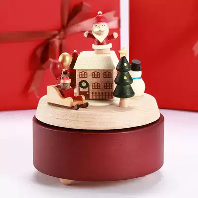 jeancard music box Music box Wooden snowman send girls girls children's Day Valentine's Day gift spin