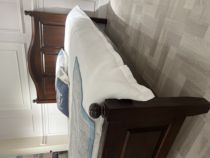 Solid wood large bed bedroom master bedroom second bedroom elderly room single bed box bed modern simple dark adult furniture