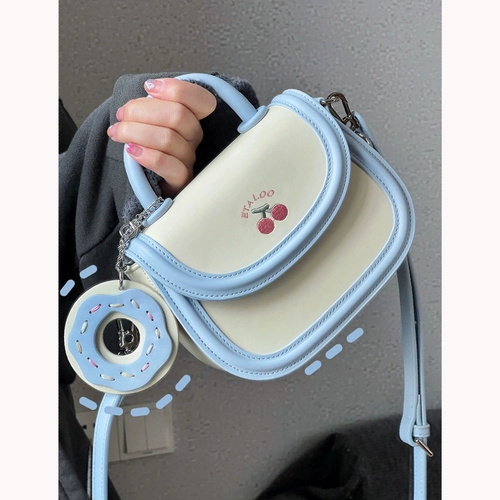 Бежевая японская весенняя сумка на одно плечо, сумка через плечо, коллекция 2023, для средней школы