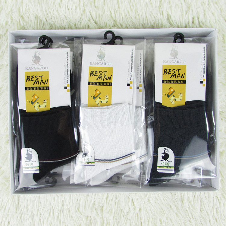 10 đôi vớ nam Warren kangaroo cotton trong ống kinh doanh vớ thông thường hộp quà tặng vớ nam vớ quà tặng vớ nam trung niên