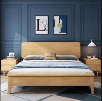 Скандинавский полный прочный деревянный кровать 1 8 1 5 м Малый тип семьи Тип 1 2м Хранение кузова Ящик Дуб Кровать 1 35х1 9 длин