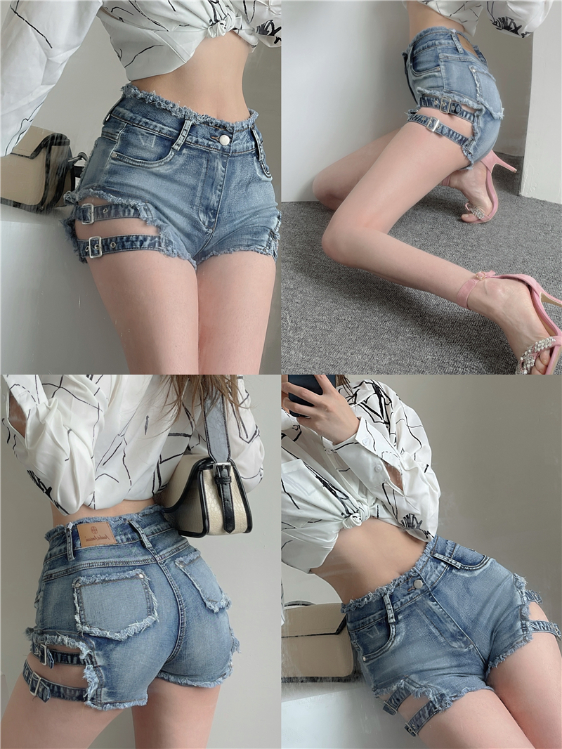 Small Tay Essence must be in light and elastic tight to make old denim shorts female sensational retro dance hot pants summer