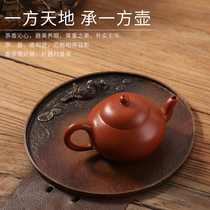 Song Yixuan pure copper pot bearing dry brewing table tea supporting pot antique tea ceremony household small Wujin kung fu tea set Tea Sea