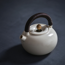 Fan Shan Tang pottery pot boiling teapot Electric pottery teapot kettle Soda glaze Kung Fu Tea pot White Mud handmade tea pot
