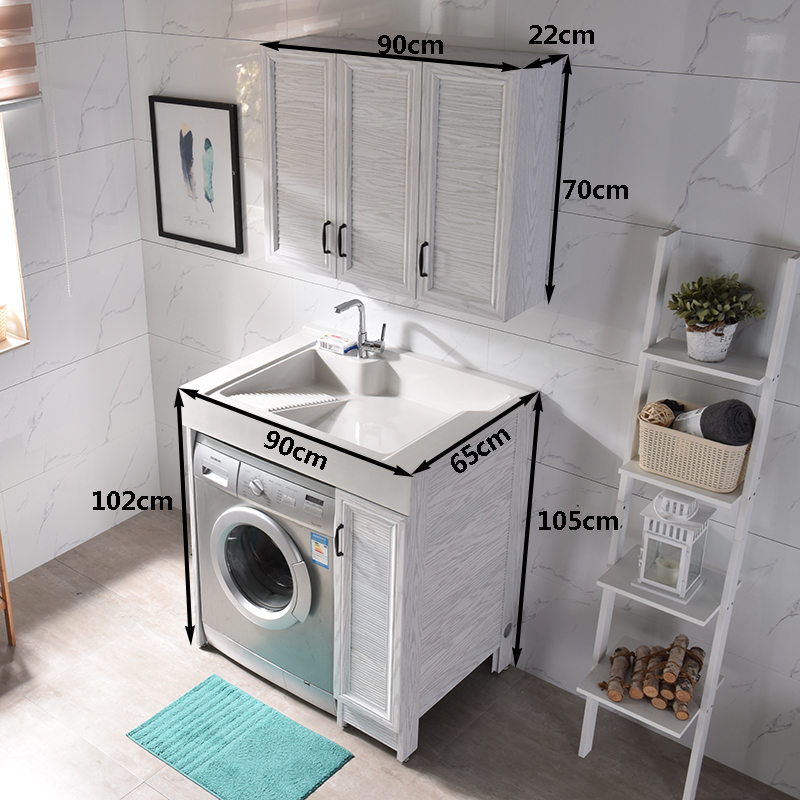 Small apartment integrated washing machine Bathroom Face washing washbasin
