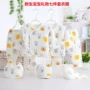 Bé 1-3 tháng 2 trẻ sơ sinh quần áo cotton bộ đồ lót set đồ sơ sinh nam và nữ hộp quà tặng trẻ em do so sinh