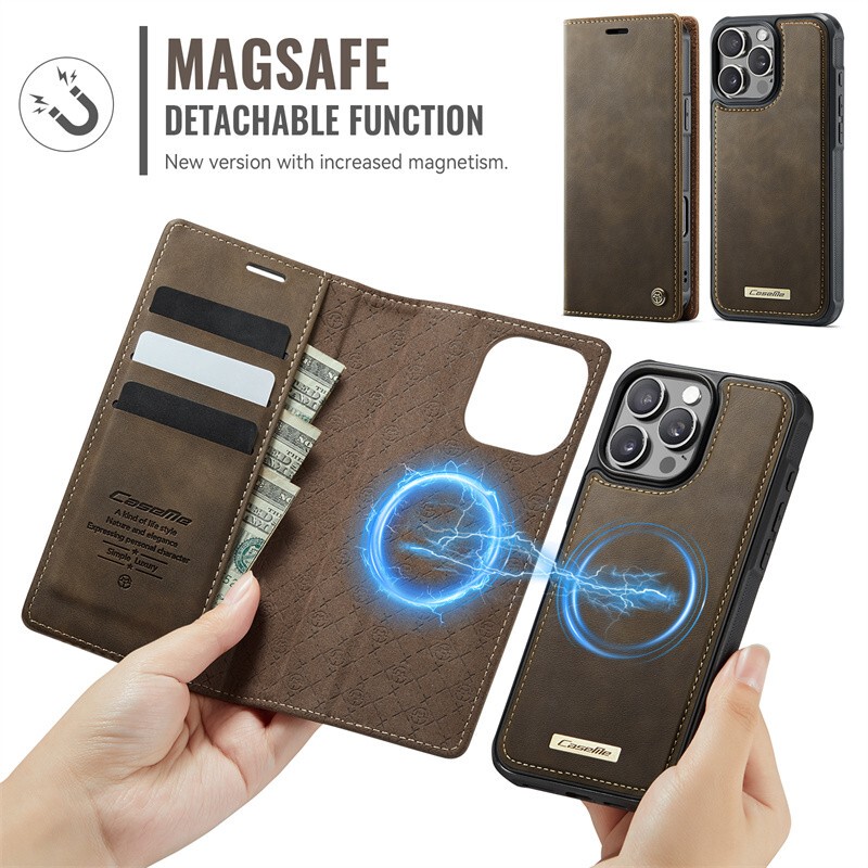 Magsafe Magnetic Charging Compatible Apple 16 Pro Phone Case, Detachable Leather Case, 16E Simple Style, iPhone 14 Plus Flip Cover, 13 Pro Max with Card Holder, 12 Card Holder, I15 Business Style, 11 Case Magsafe Magnetic Charging Compatible Apple 16 Pro Phone Case, Detachable Leather Case, 16E Simple Style, iPhone 14 Plus Flip Cover, 13 Pro Max with Card Holder, 12 Card Holder, I15 Business Style, 11 Case