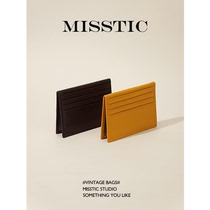 (MT) Pragmatism first-layer cowhide ID card holder genuine leather ultra-thin simple drivers license leather case card holder new