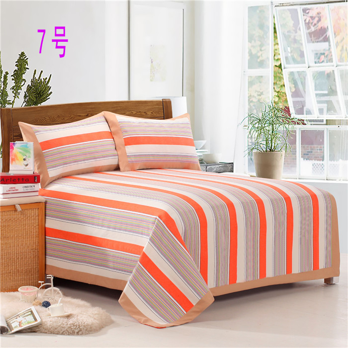 Cũ tấm vải thô dày mat ba mảnh kẻ sọc sọc toàn bộ đoạn NĂM hợp tác chăn bốn mùa - Thảm mùa hè giá chiếu trúc 1m6
