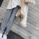 Knitted harem pants autumn and winter style Korean version all-match thickened loose elastic waist slimming twist radish pants woolen pants women