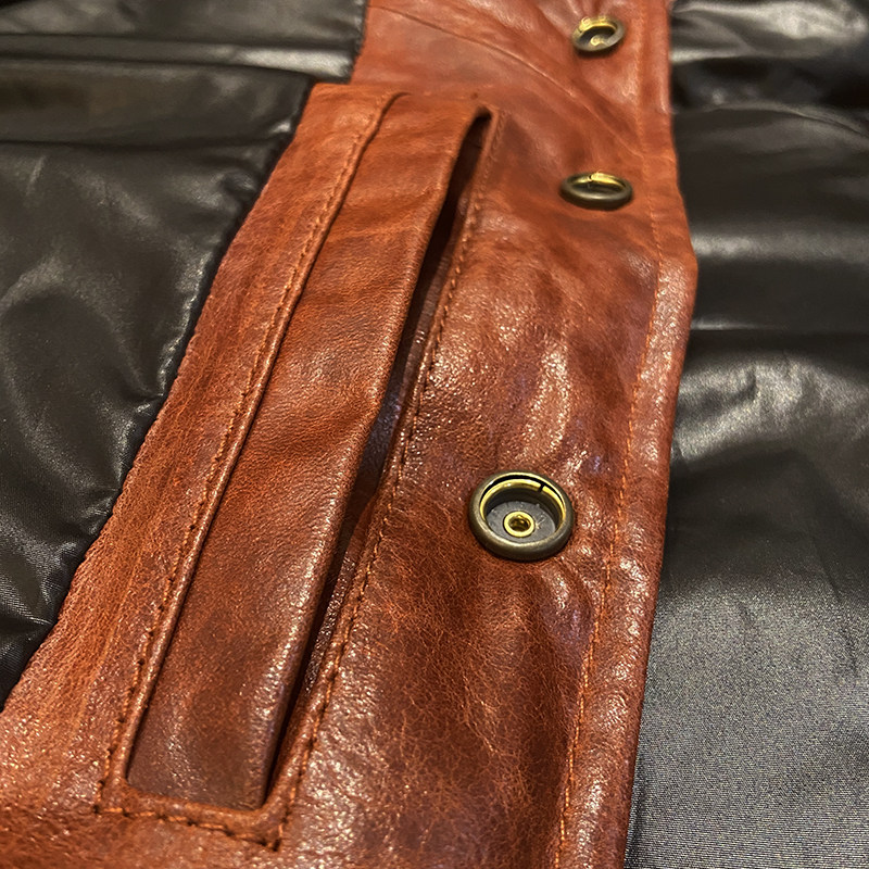 Зимний жилет с пухом, ретро куртка, из натуральной кожи, облегающий крой, для влюбленных, увеличенная толщина 