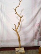 Solid wood coat rack log tree branch tree-shaped extra thick floor-standing coat rack bedroom B&B hotel living room hanging bag home
