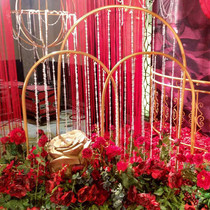  New road guide wedding props High mountains and rivers rainbow wrought iron door round wedding road guide wedding decoration arch