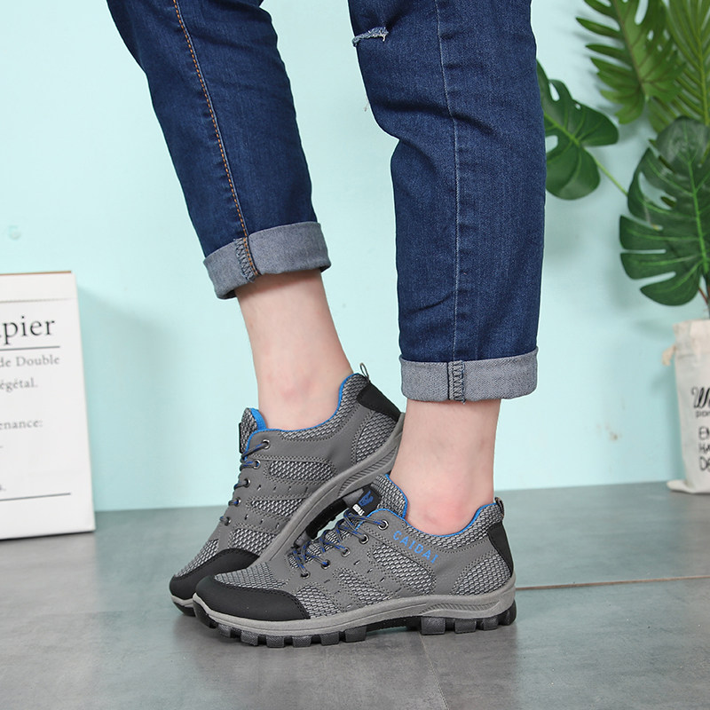 New hiking shoes spring and autumn outdoor men's hiking shoes non-slip wear-resistant travel shoes mountain climbing waterproof sports men's shoes