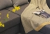 Vàng xám chăn chân đan len của sofa giường chăn giải trí khăn chăn đan trưa tối giản hiện đại chăn Scandinavian - Ném / Chăn